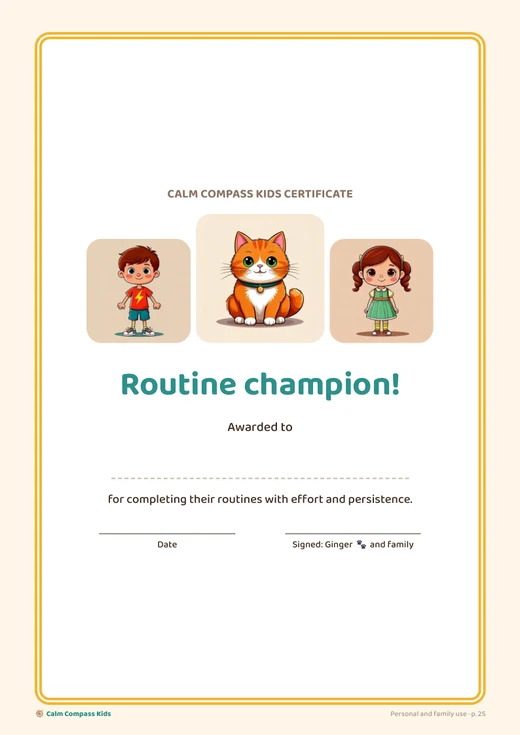 Printable certificate